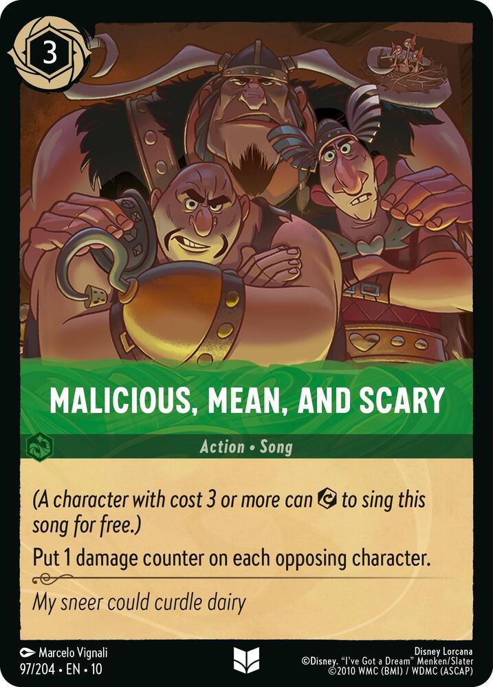 Malicious, Mean, and Scary card image