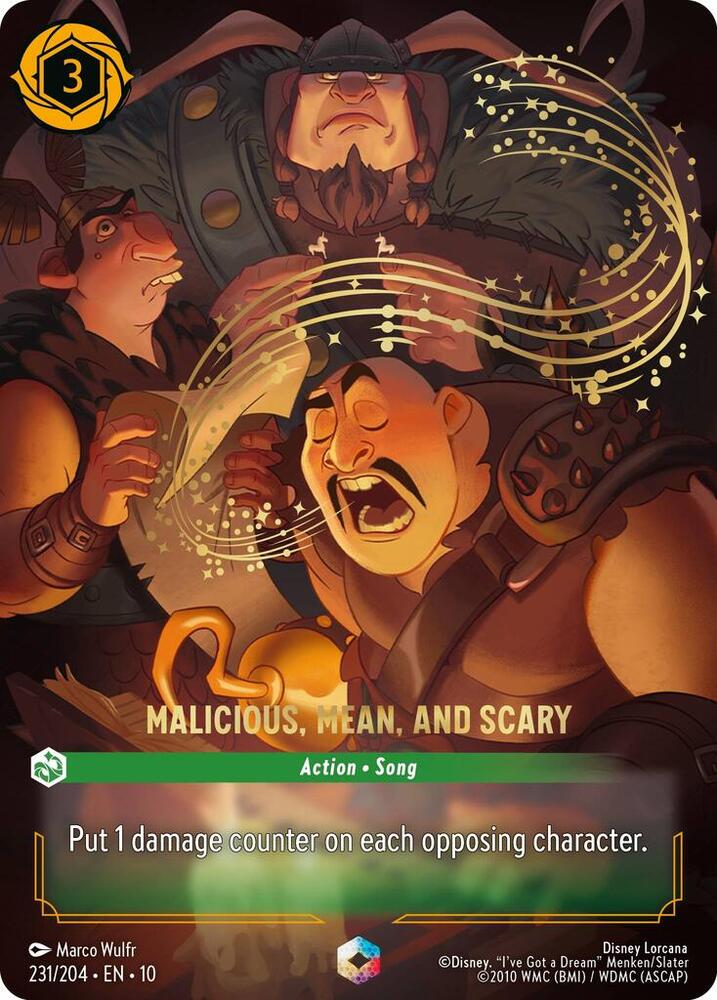Malicious, Mean, and Scary (Enchanted) card image