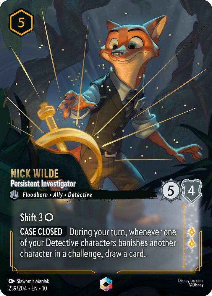 Nick Wilde - Persistent Investigator (Enchanted) card image