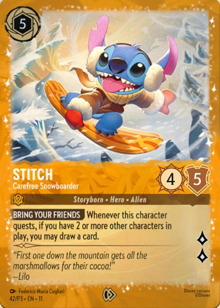 Stitch - Carefree Snowboarder card image
