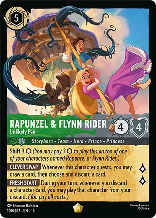 Rapunzel & Flynn Rider - Unlikely Pair card image