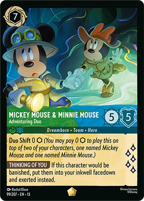 Mickey Mouse & Minnie Mouse - Adventuring Duo card image