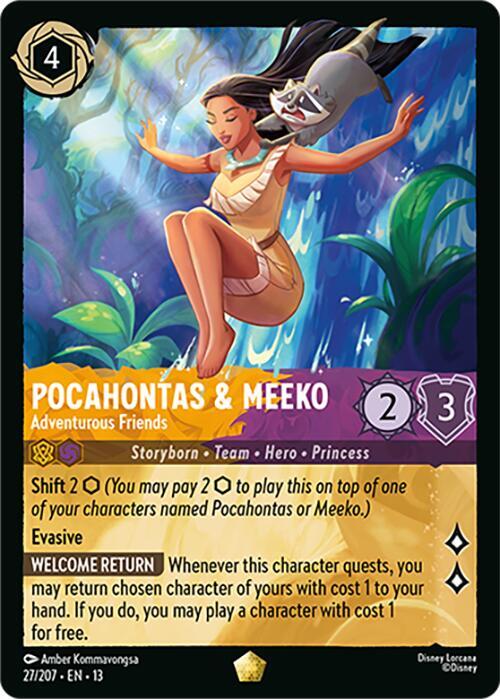 Pocahontas & Meeko - Adventurous Friends card image