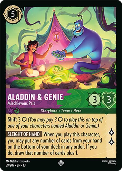 Aladdin & Genie - Mischievous Pals card image