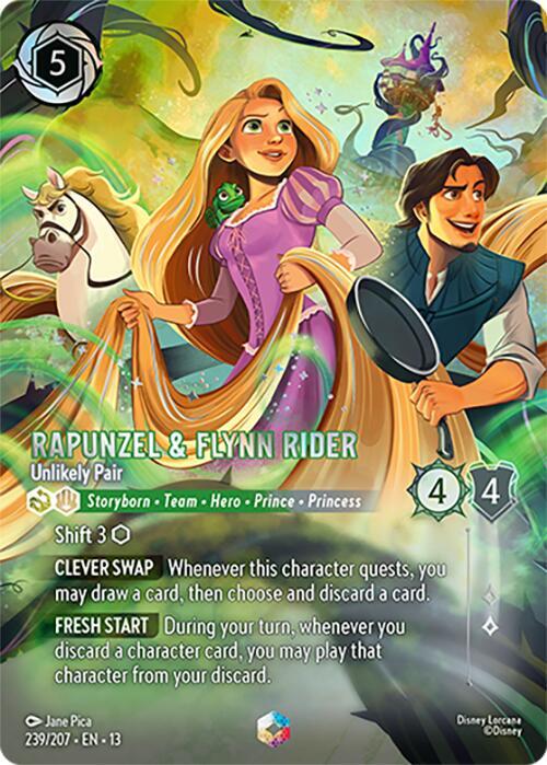 Rapunzel & Flynn Rider - Unlikely Pair (Enchanted) card image