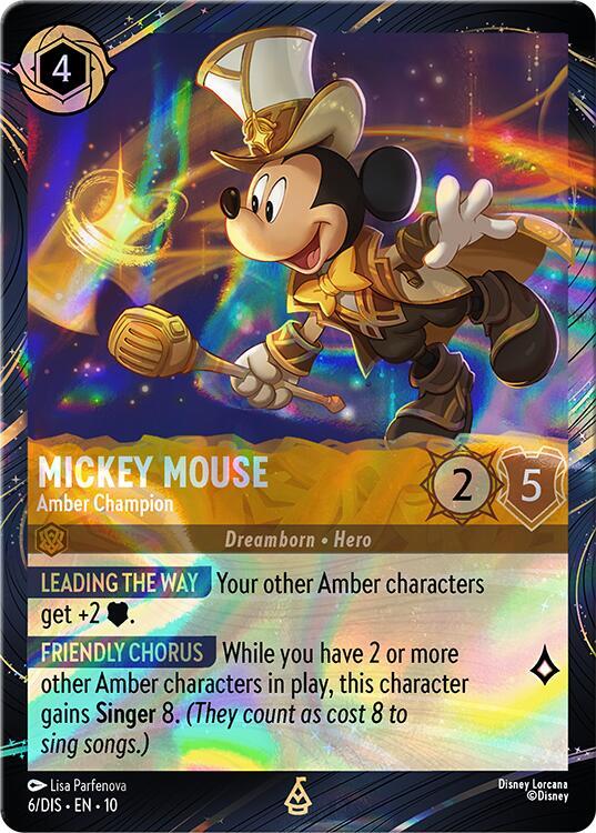 Mickey Mouse - Amber Champion card image
