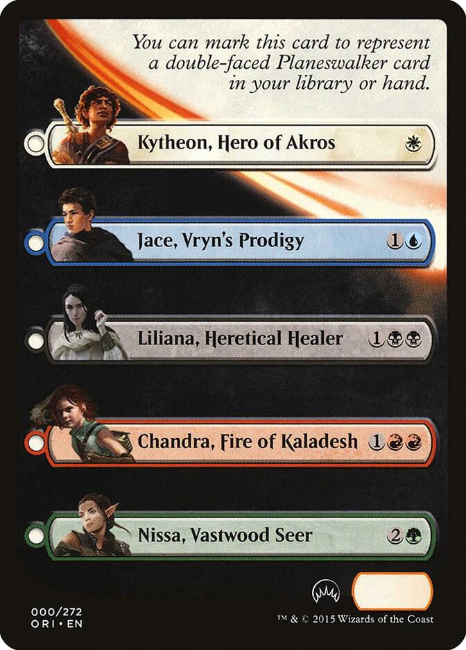 Checklist Card - Magic Origins (Planeswalker) card image