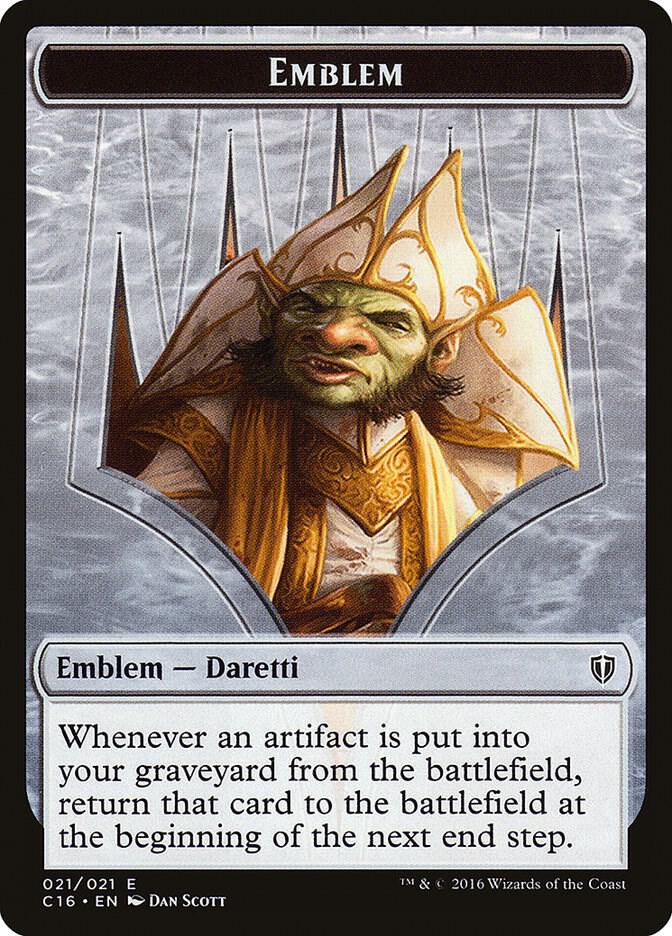 Emblem - Daretti, Scrap Savant // Thopter Double-Sided Token card image