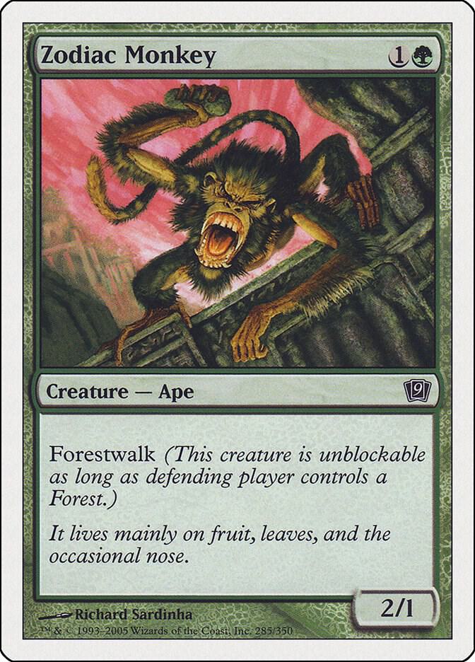 Zodiac Monkey card image