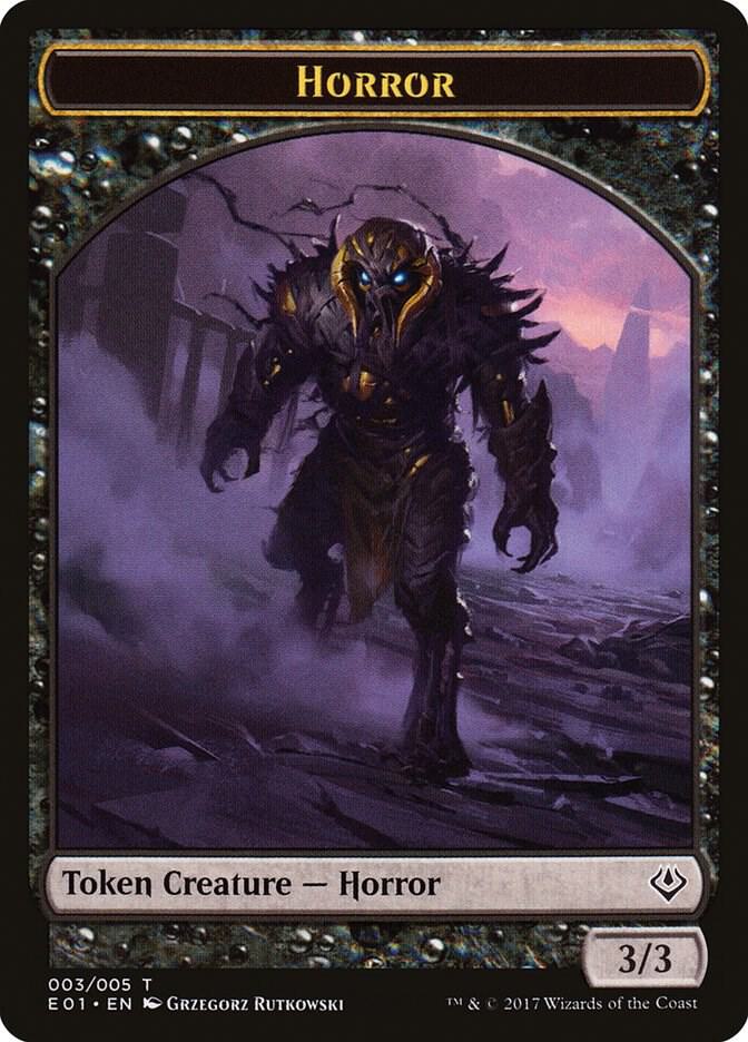 Horror // Zombie Double-Sided Token card image