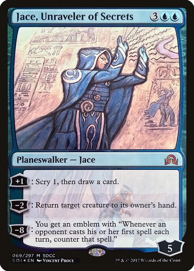 Jace, Unraveler of Secrets (SDCC 2017 Exclusive) card image