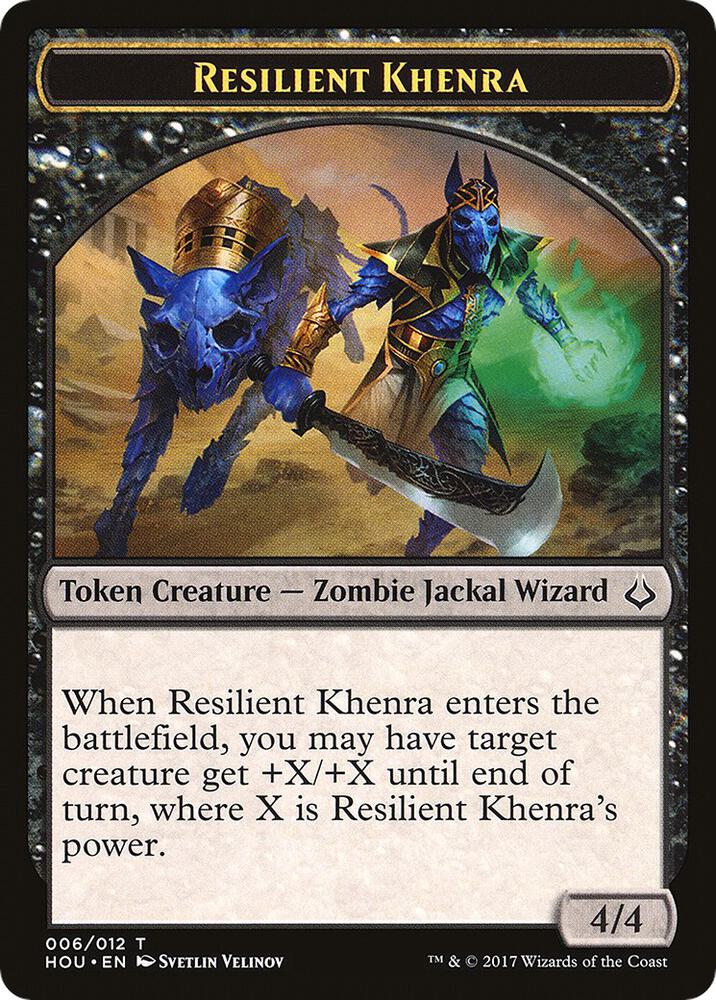 Resilient Khenra // Cat Double-Sided Token card image