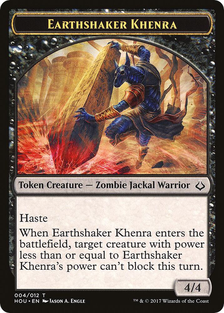 Earthshaker Khenra // Zombie Double-Sided Token card image
