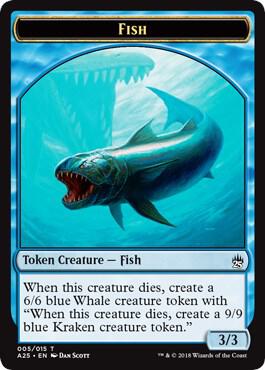 Fish // Kraken Double-Sided Token card image