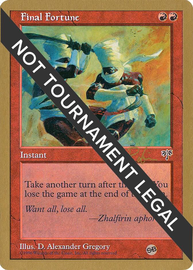 Final Fortune - 1998 Ben Rubin (MIR) (SB) card image