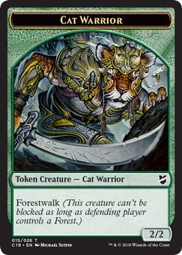 Cat Warrior // Plant Double-Sided Token card image