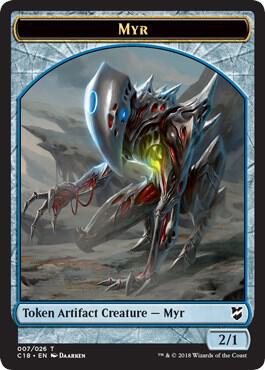 Myr (007) // Construct (020) Double-Sided Token card image