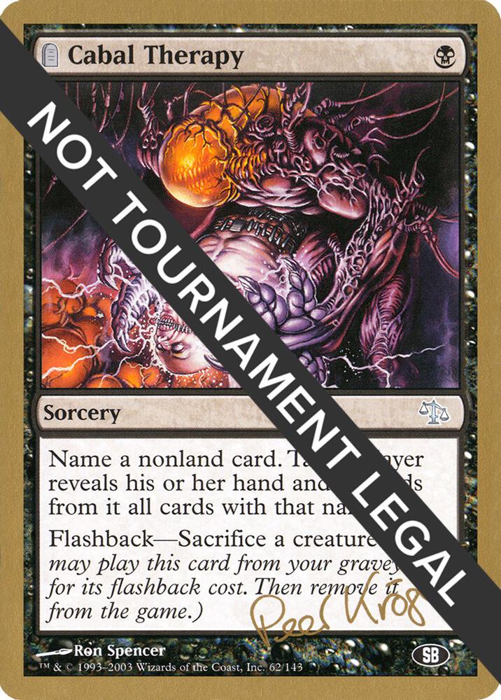 Cabal Therapy - 2003 Peer Kroger (JUD) (SB) card image
