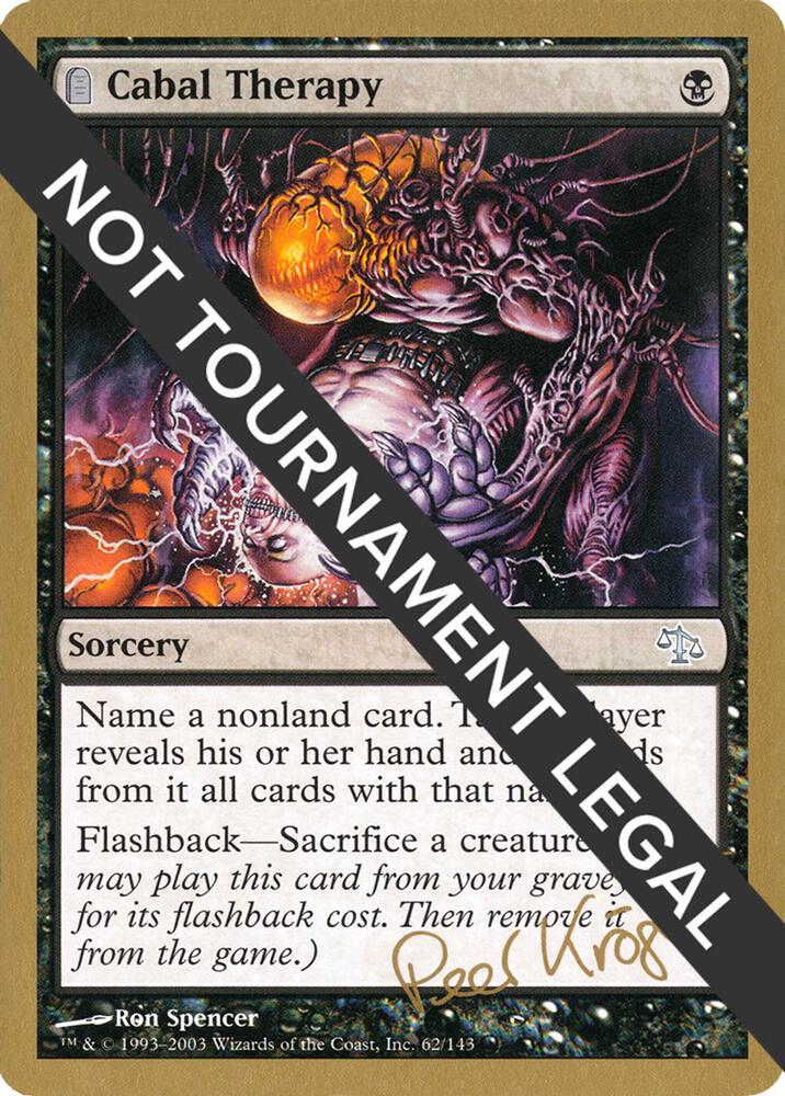 Cabal Therapy - 2003 Peer Kroger (JUD) card image