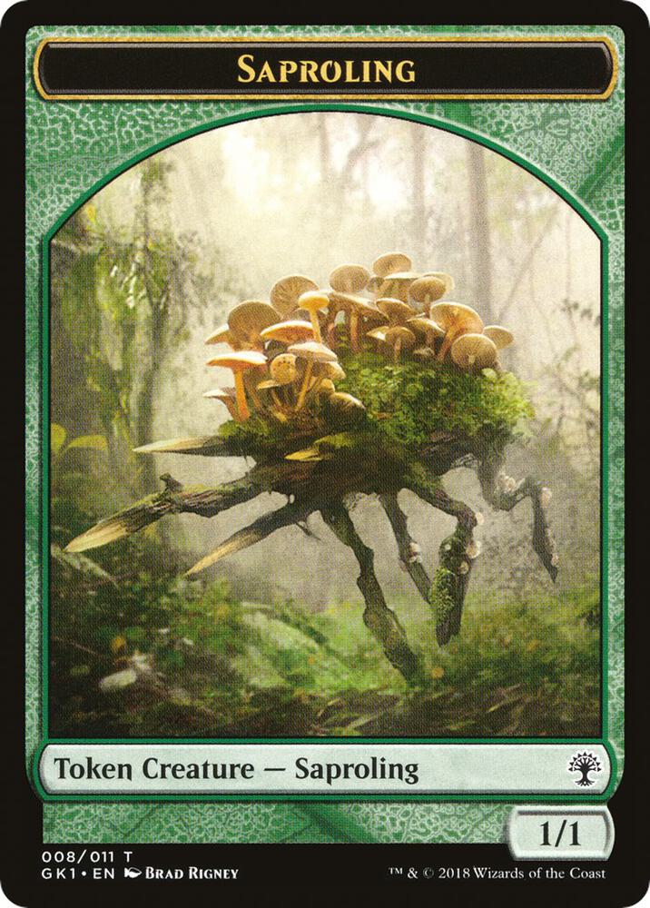 Saproling // Wurm Double-Sided Token card image