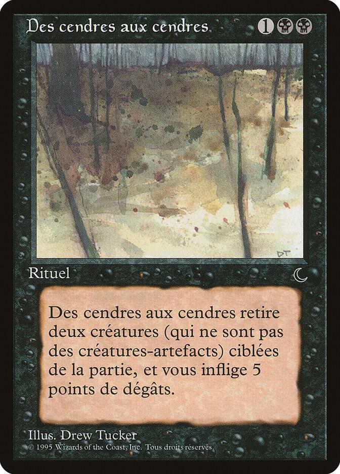 Ashes to Ashes (French) - "Des cendres aux cendres" card image