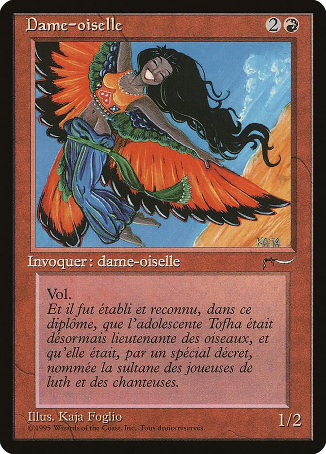 Bird Maiden (French) - "Dame-oiselle" card image