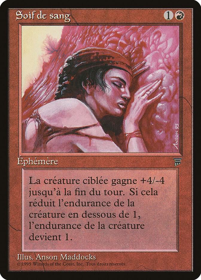 Blood Lust (French) - "Soif de sang" card image