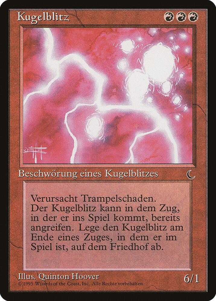 Ball Lightning (German) - "Kugelblitz" card image