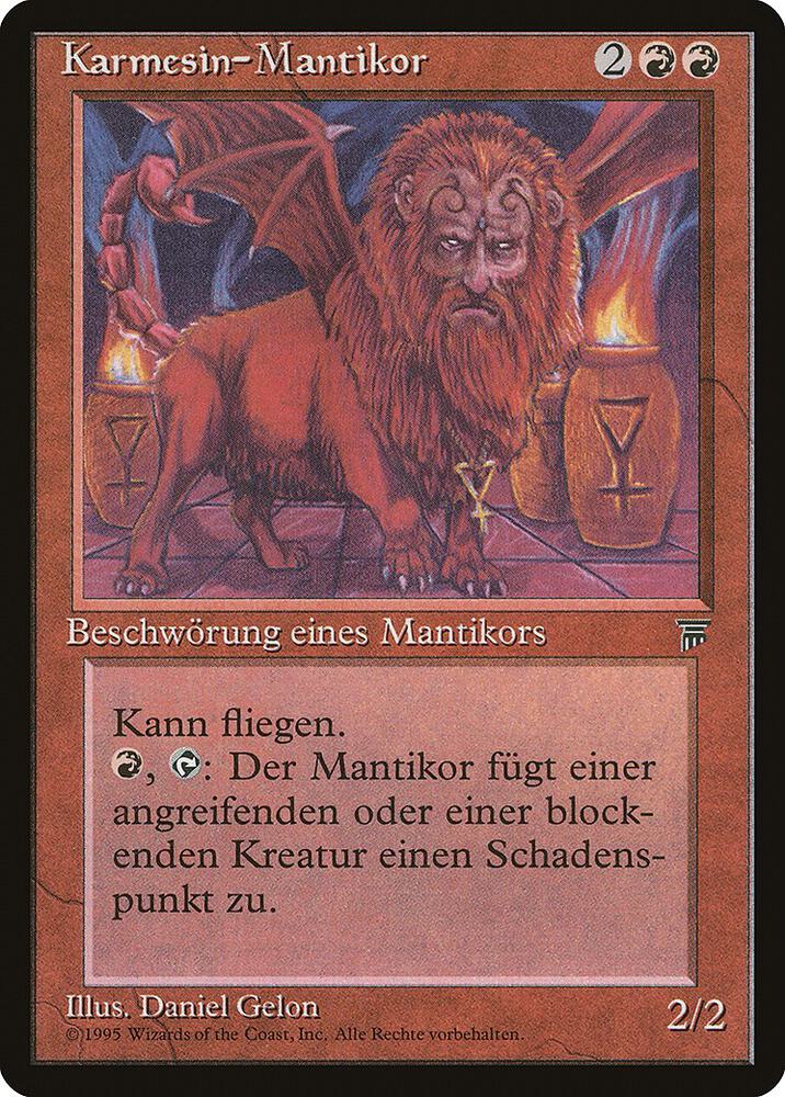 Crimson Manticore (German) - "Karmesin-Mantikor" card image