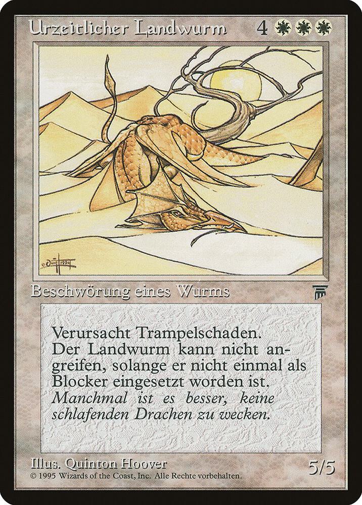 Elder Land Wurm (German) - "Urzeitlicher Landwurm" card image