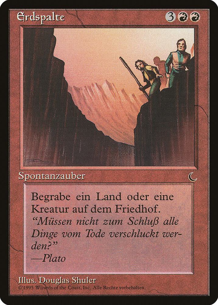 Fissure (German) - "Erdspalte" card image