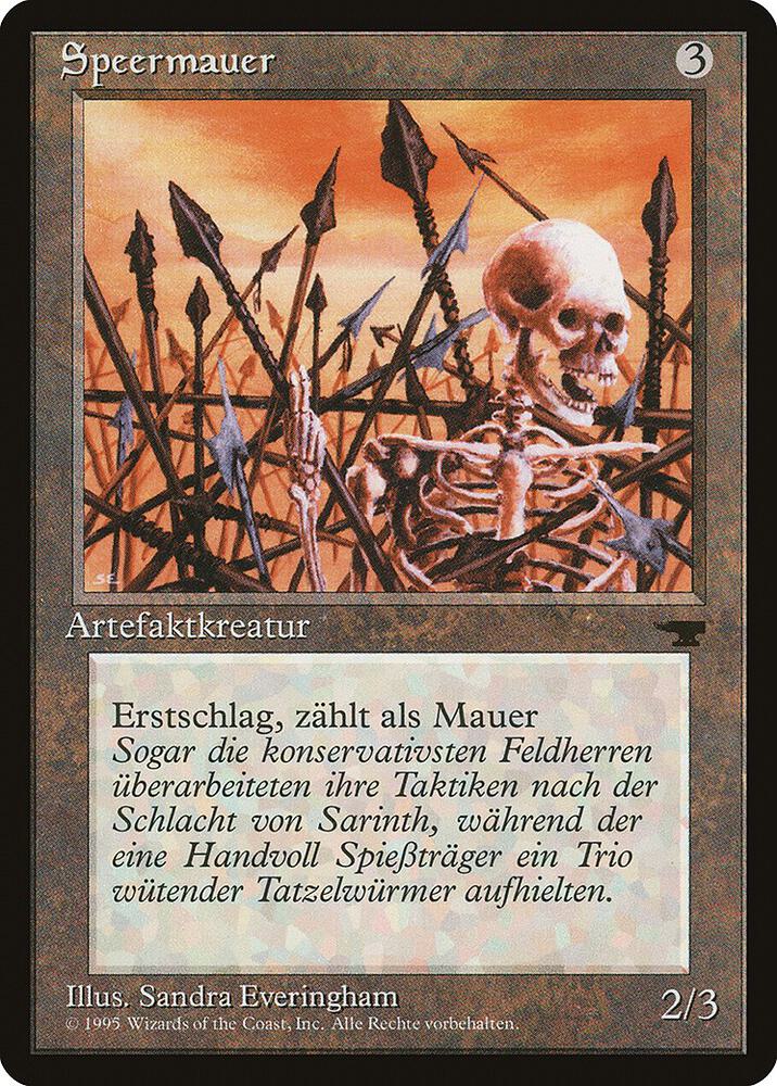 Wall of Spears (German) - "Speermauer" card image