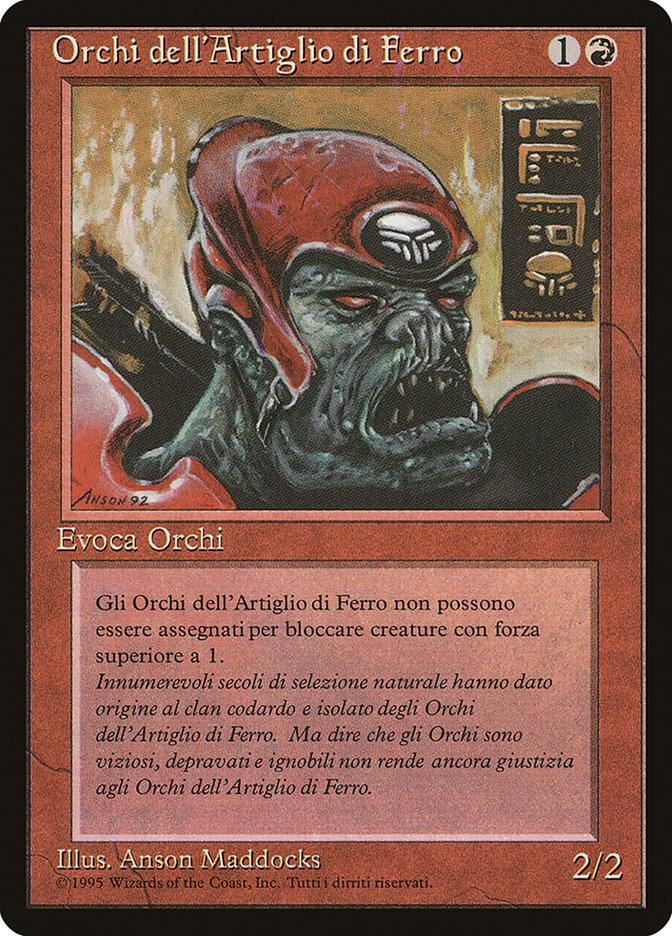 Ironclaw Orcs (Italian) - "Orchi dell'Artiglio di Ferro" card image