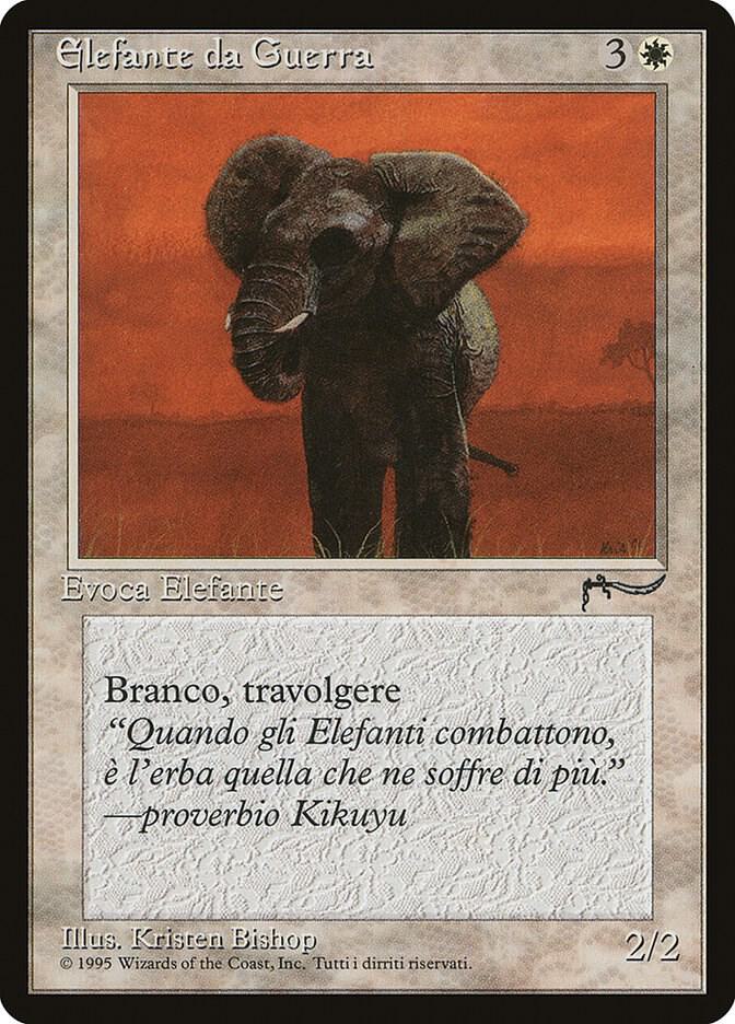 War Elephant (Italian) - "Elefante da Guerra" card image