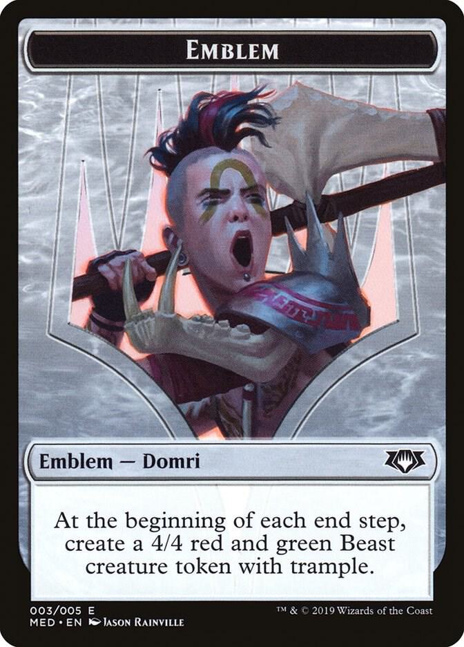 Emblem - Domri, Chaos Bringer card image