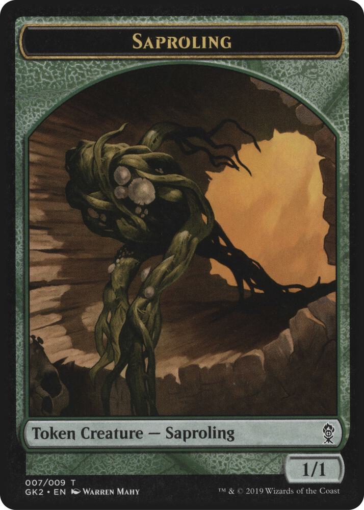 Saproling // Wurm Double-Sided Token card image