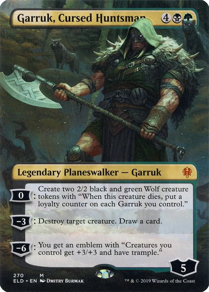 Garruk, Cursed Huntsman (Borderless) card image