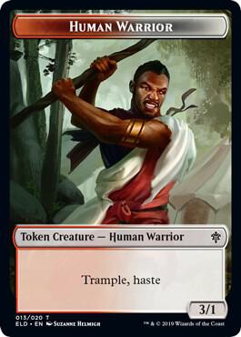 Human Warrior // Food (018) Double-Sided Token card image