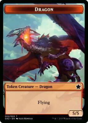 Dragon (002) // Zombie Double-Sided Token card image