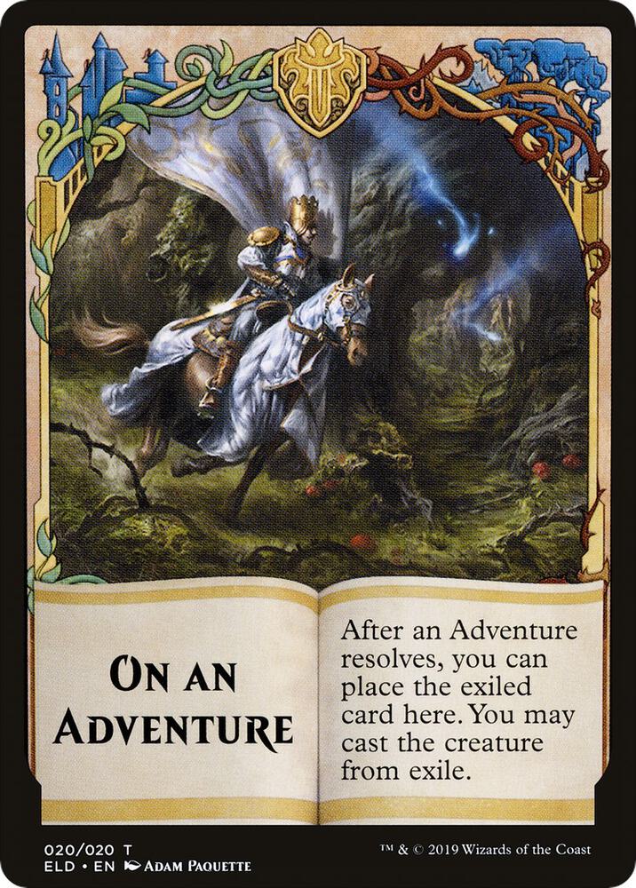 Emblem - On An Adventure // Spirit Double-Sided Token (Challenger 2020) card image