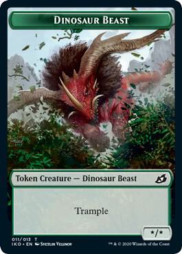 Dinosaur Beast // Human Soldier (005) Double-Sided Token card image