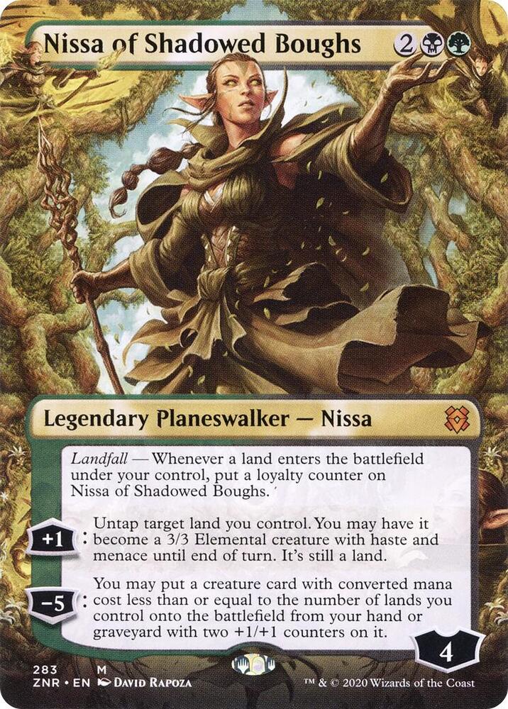 Nissa of Shadowed Boughs (Borderless) card image