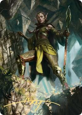 Nissa of Shadowed Boughs Art Card (5/81) (Gold-Stamped Signature) card image