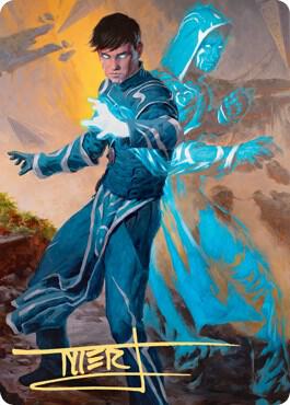 Jace, Mirror Mage Art Card (1/81) (Gold-Stamped Signature) card image