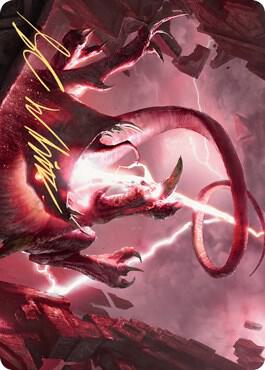 Thundering Rebuke Art Card (Gold-Stamped Signature) card image