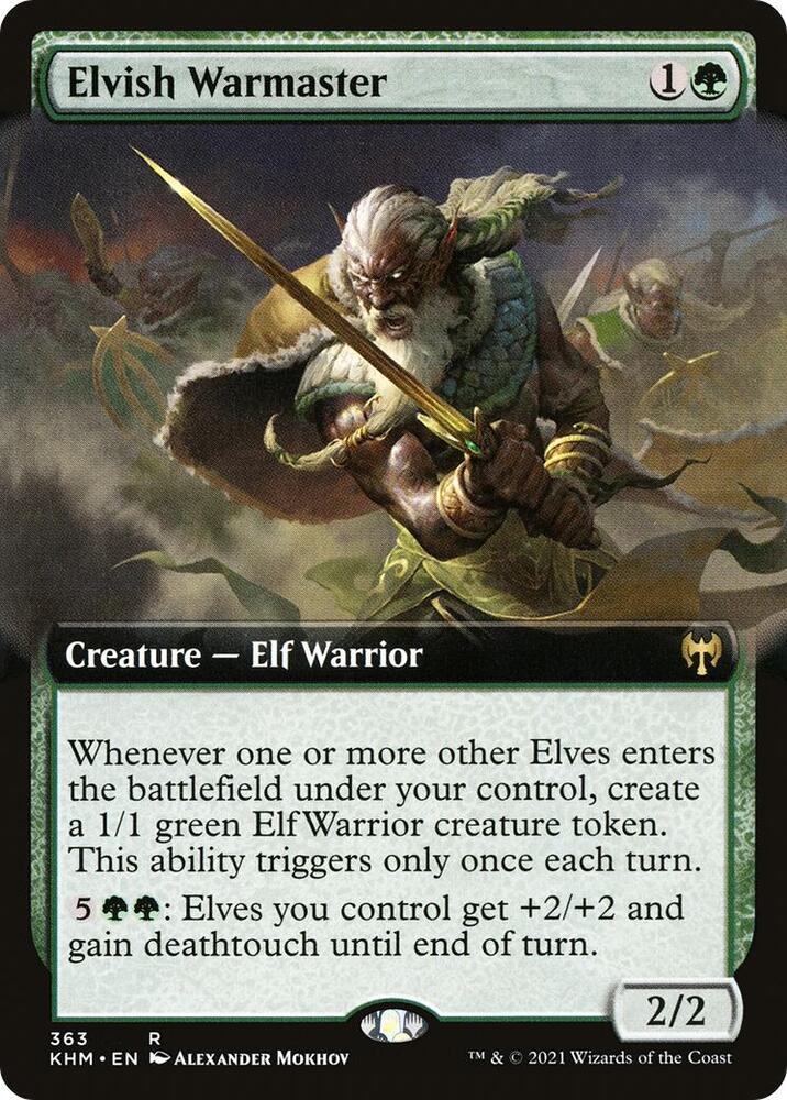 Elvish Warmaster (Extended Art) card image