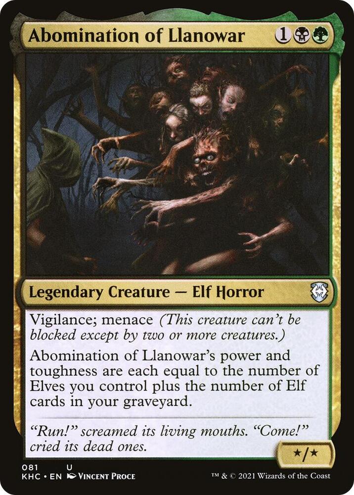 Abomination of Llanowar card image