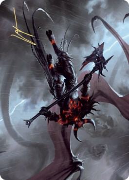 Burning-Rune Demon Art Card (Gold-Stamped Signature) card image
