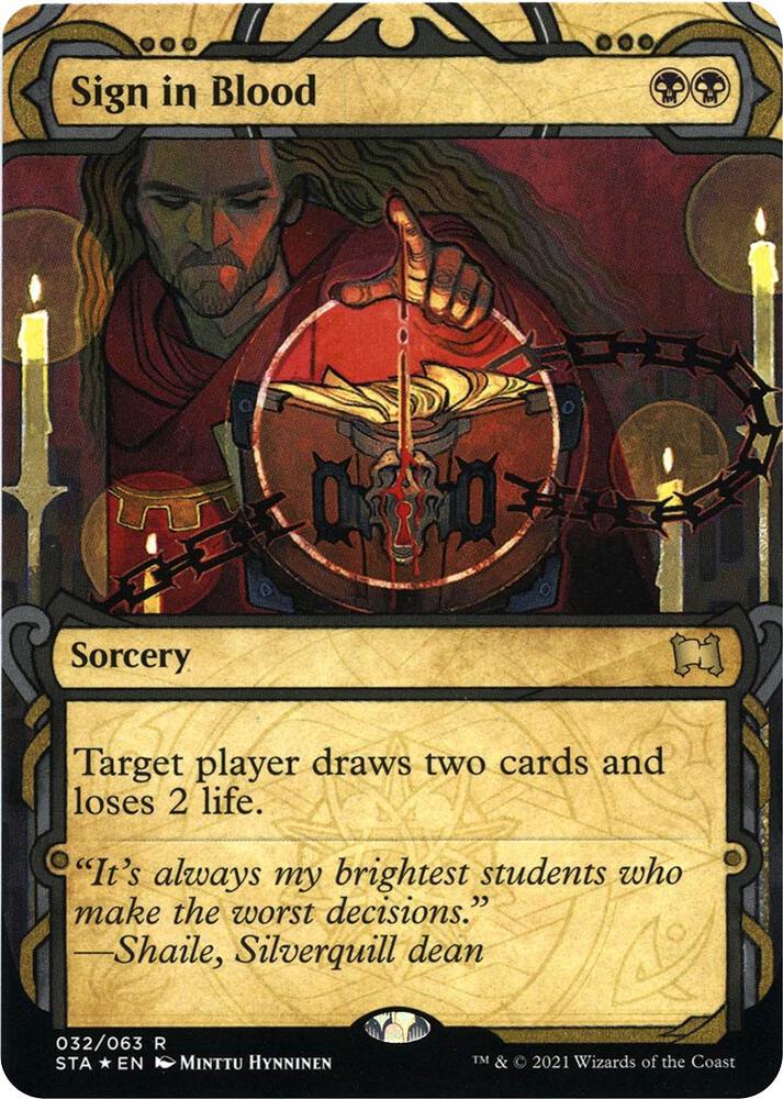 Sign in Blood (Foil Etched) card image