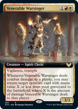 Venerable Warsinger (Extended Art) card image